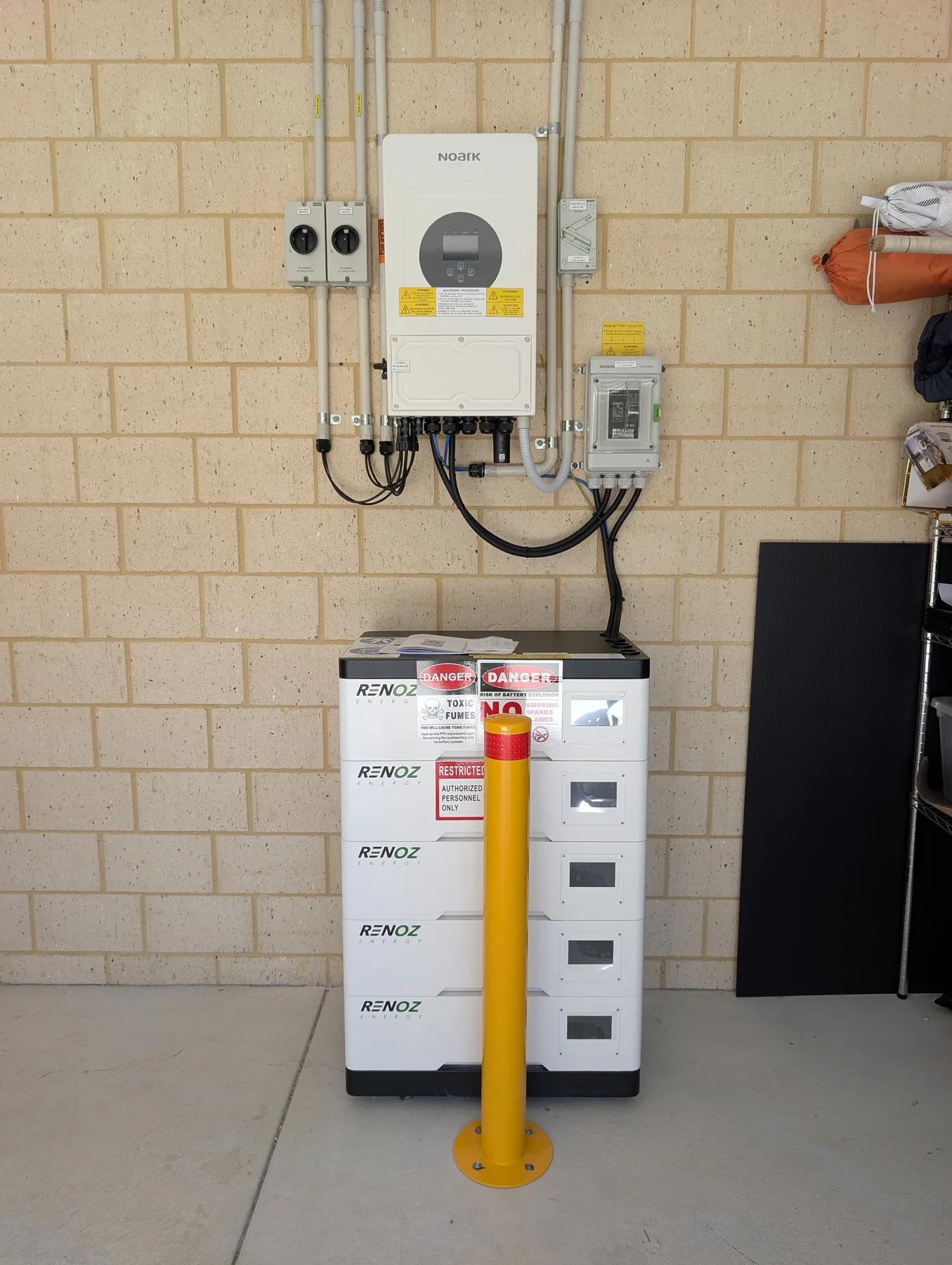 CDI Energy 25kWh LV battery installation detail